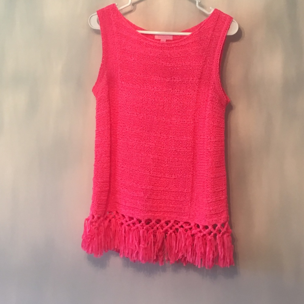 Lilly Pulitzer Luca Fringe hem sweater tank